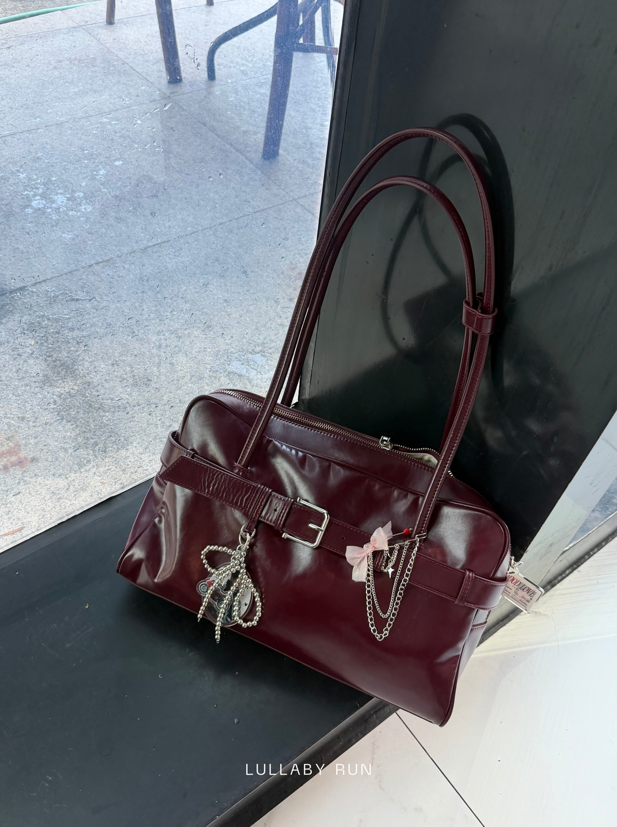 The Archive Bowler (Belted Ver.) in Burgundy Wine
