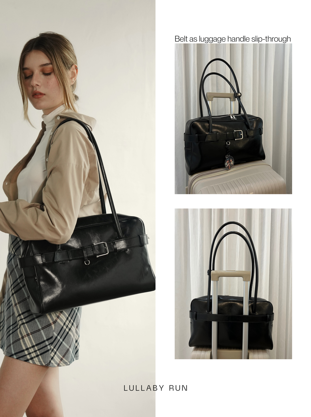 The Archive Bowler (Belted Ver.) in Ink Black