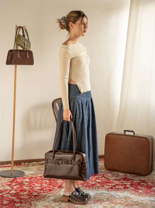 The Archive Bowler (Belted Ver.) in Dark Chocolate