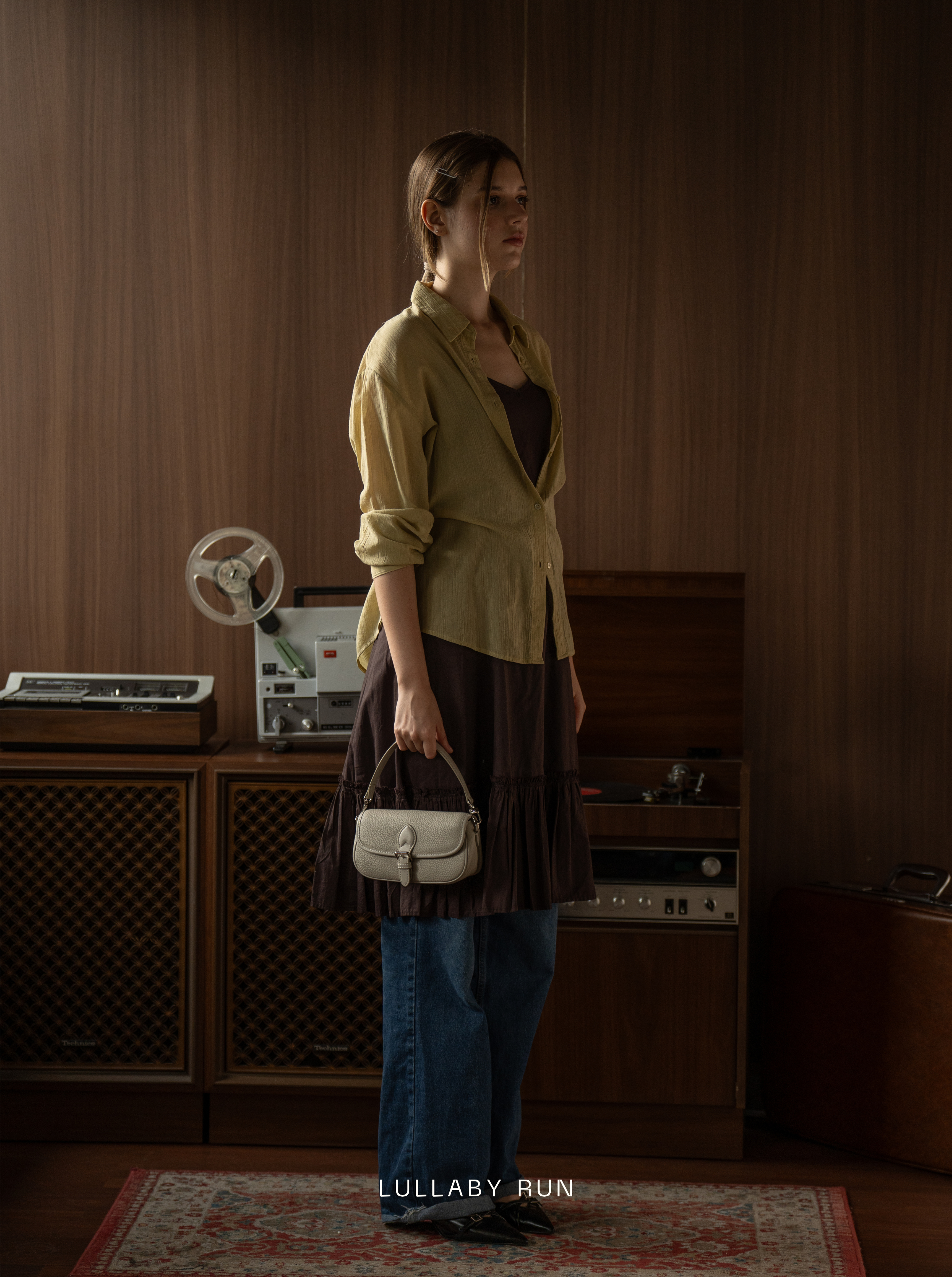 The Buckle Baby in Taupe Gray