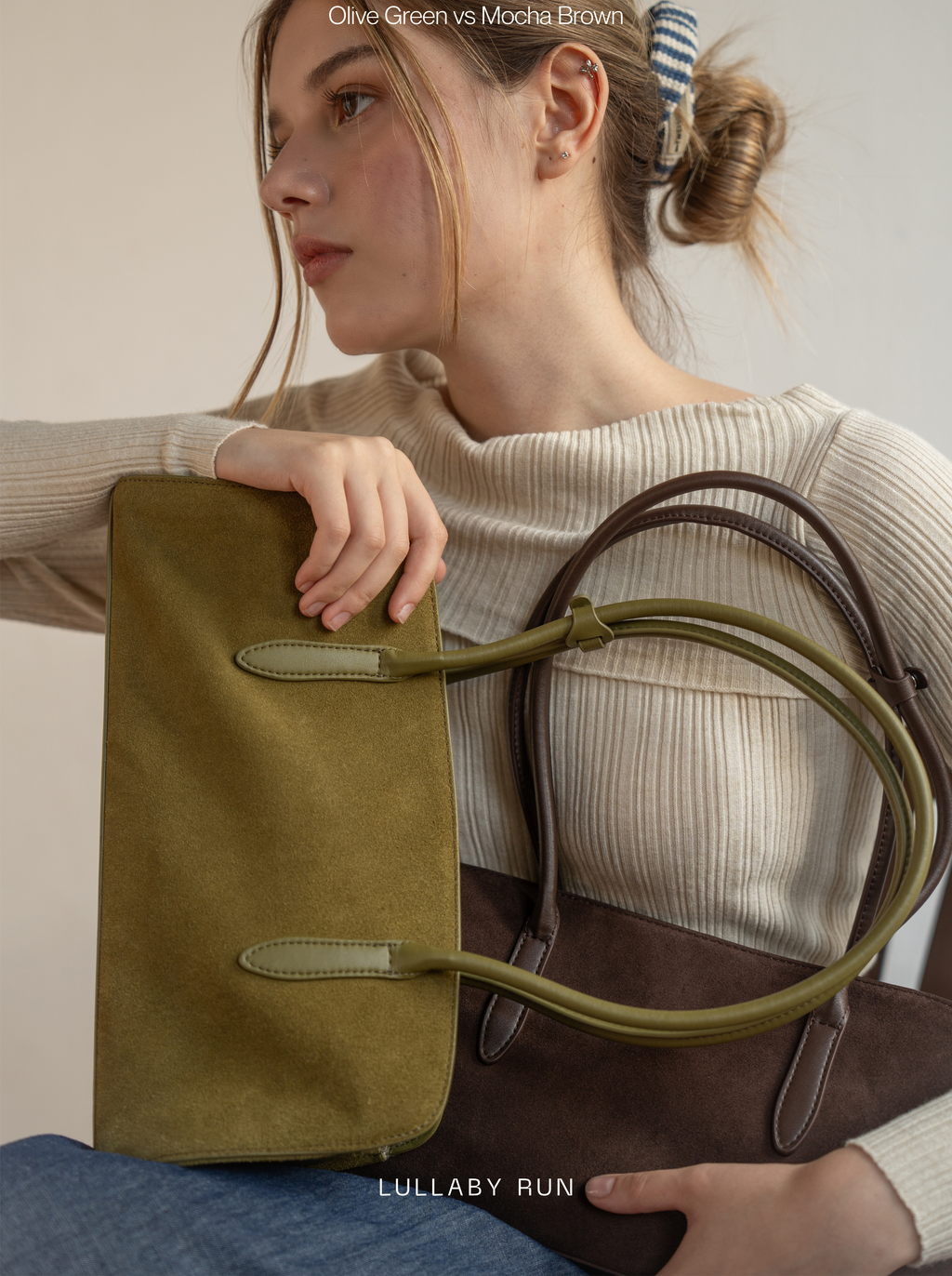 The Dune Midi in Olive Green
